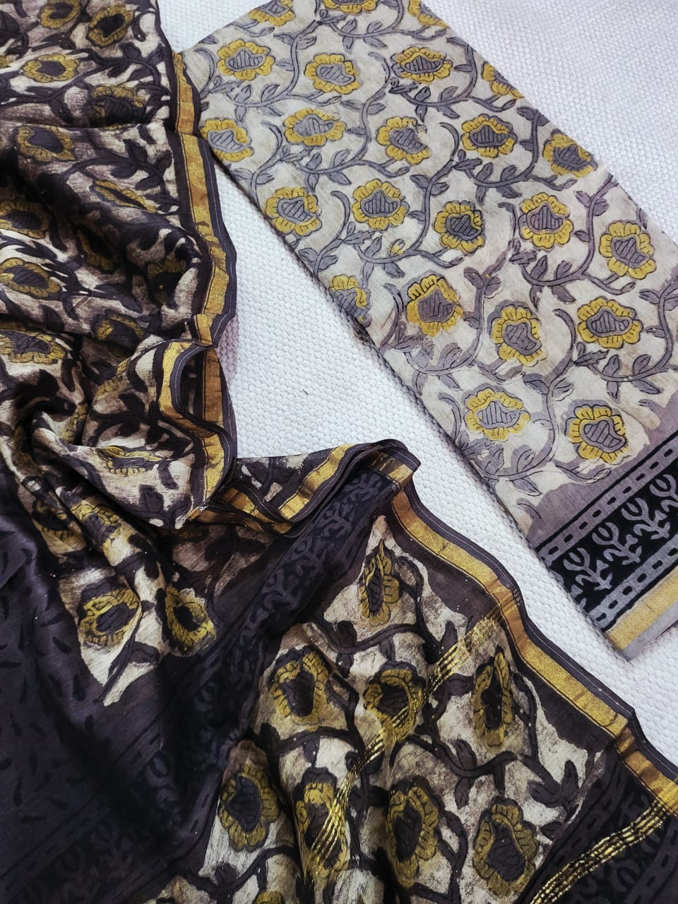 Vanaspati Ajrakh chanderin silk suits