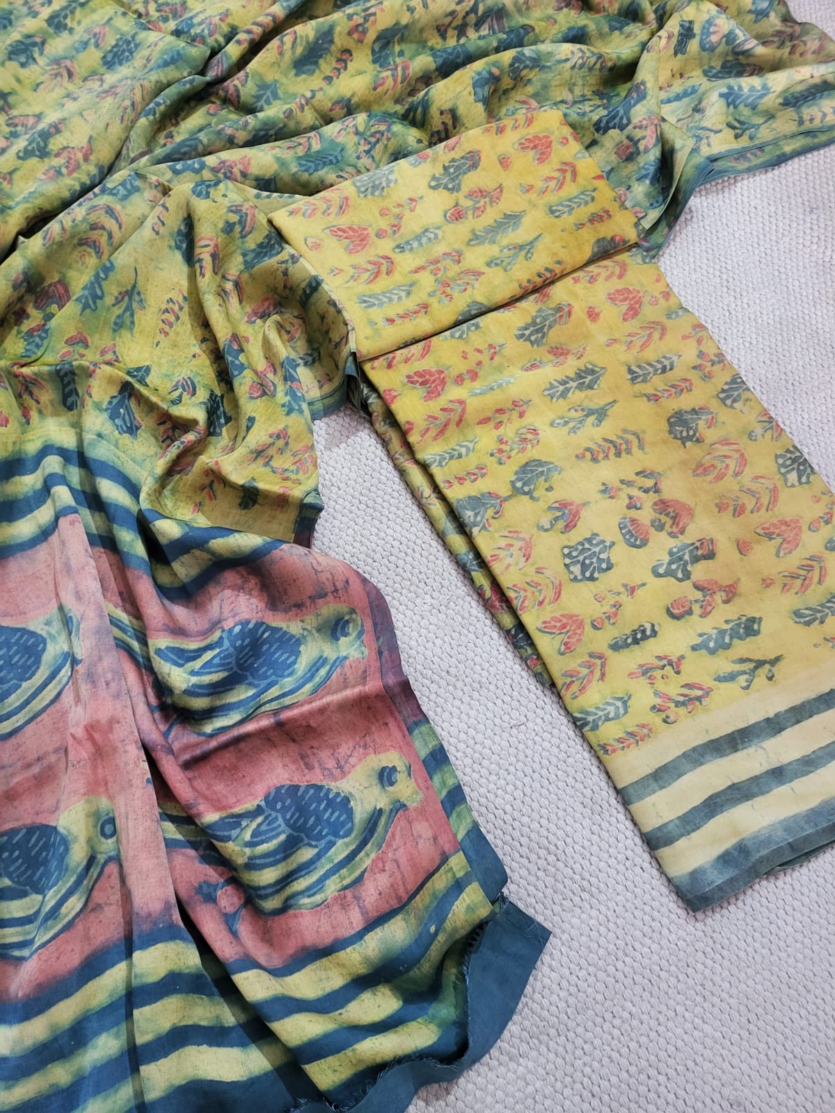 Nashpal Tussar modal silks suits