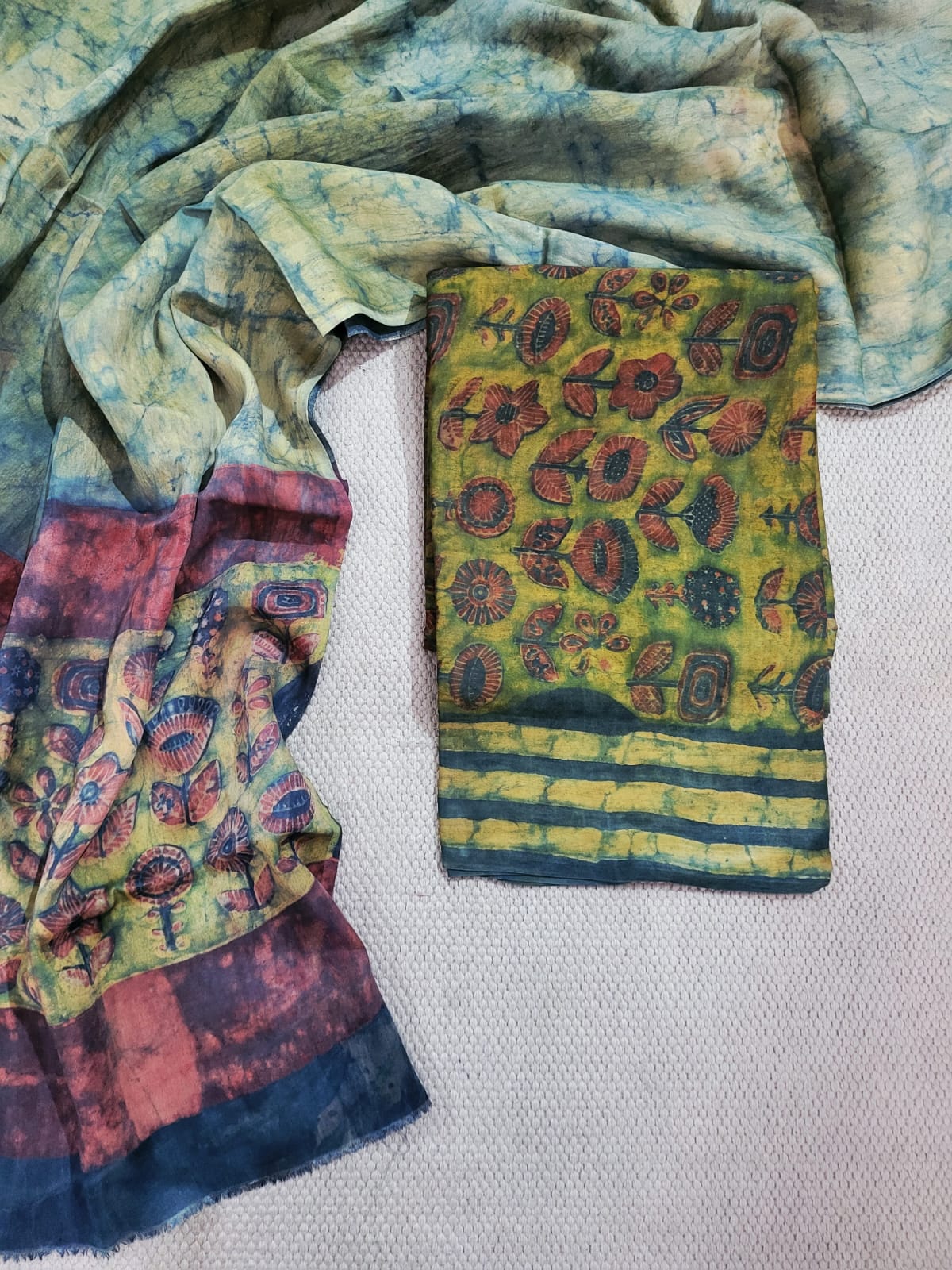 Nashpal Tussar modal silks suits