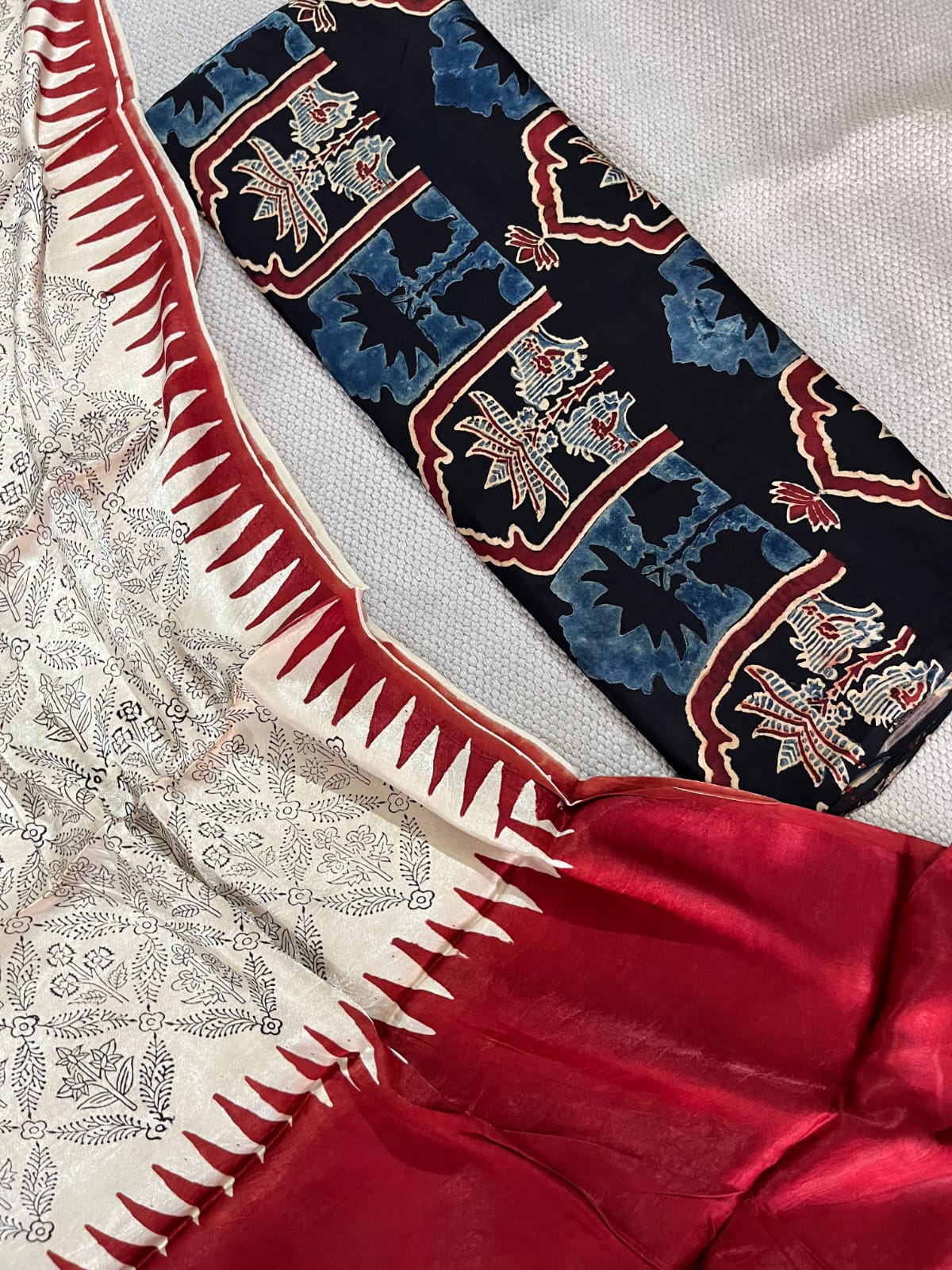 Ajrakh prints Modal silk suits