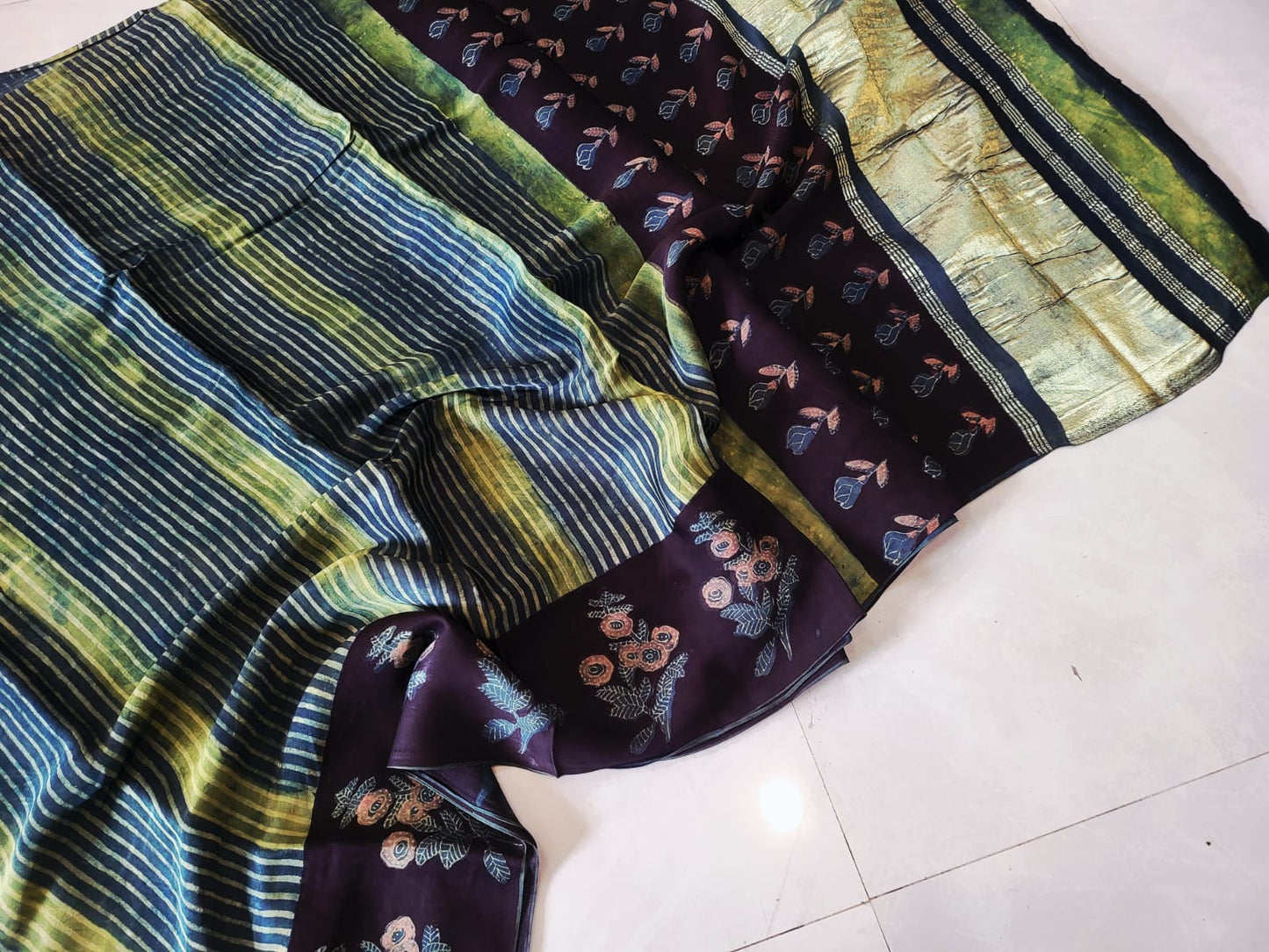 Nashpal Tissue lagadi pallu modal silk sarees