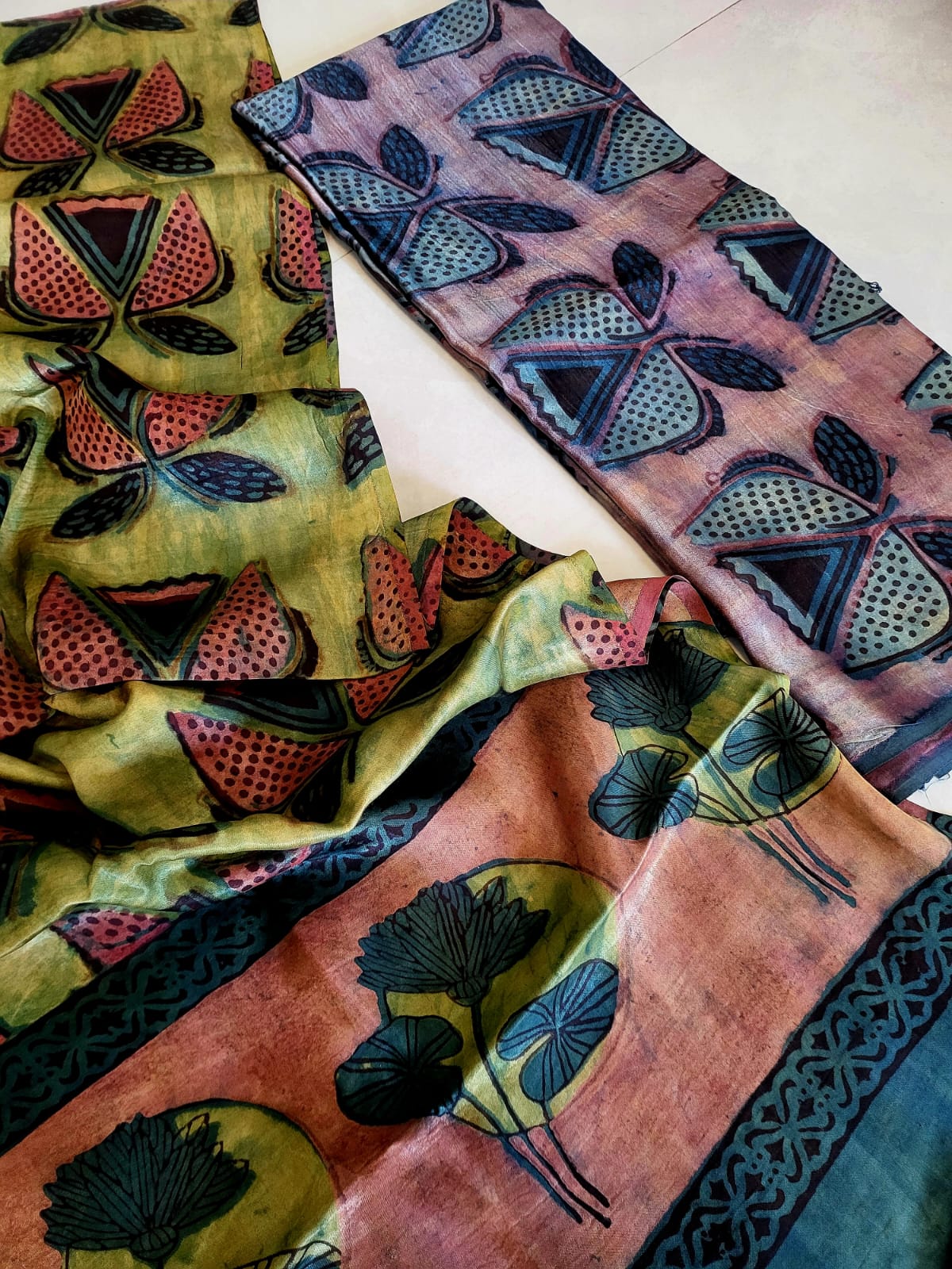 Nashpal Tussar modal silks suits