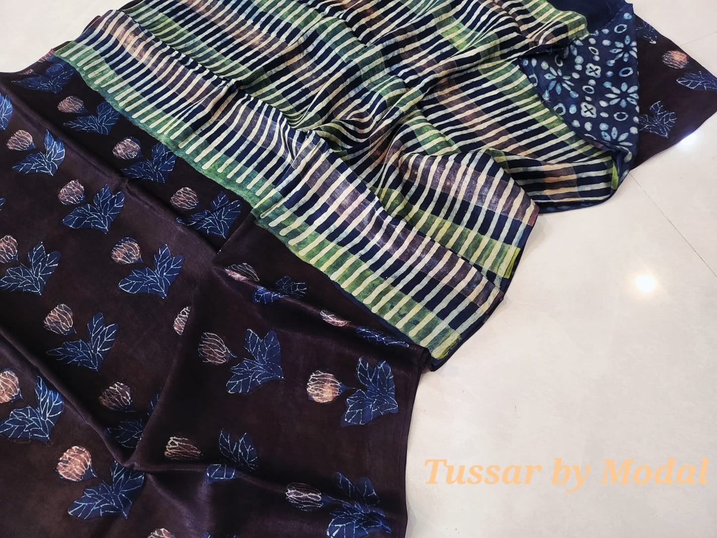 Nashpal Tussar By Modal Silk saree