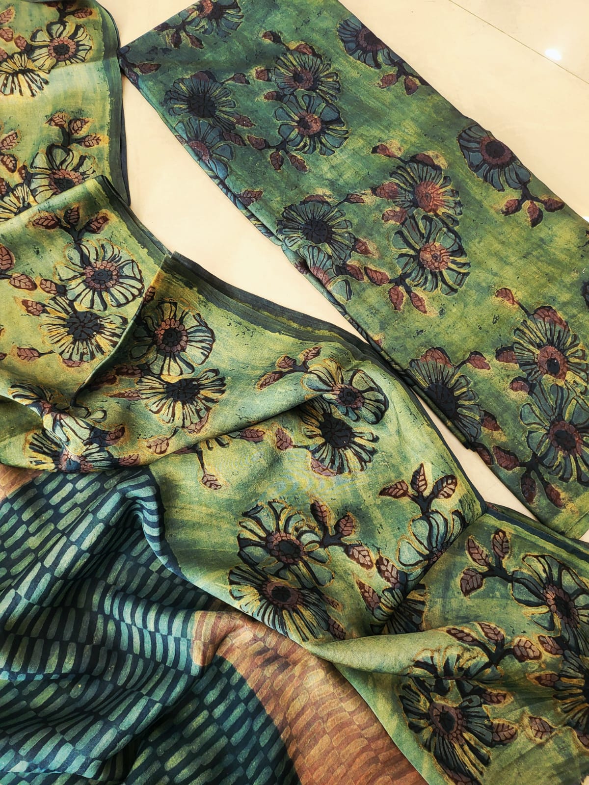 Nashpal Tussar modal silks suits