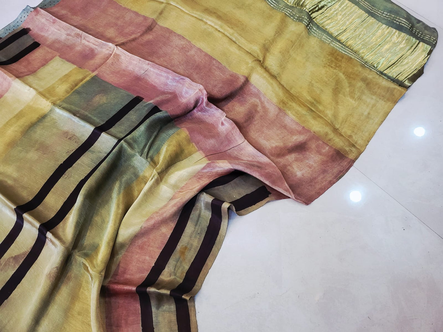 Nashpal Tissue lagadi pallu modal silk sarees