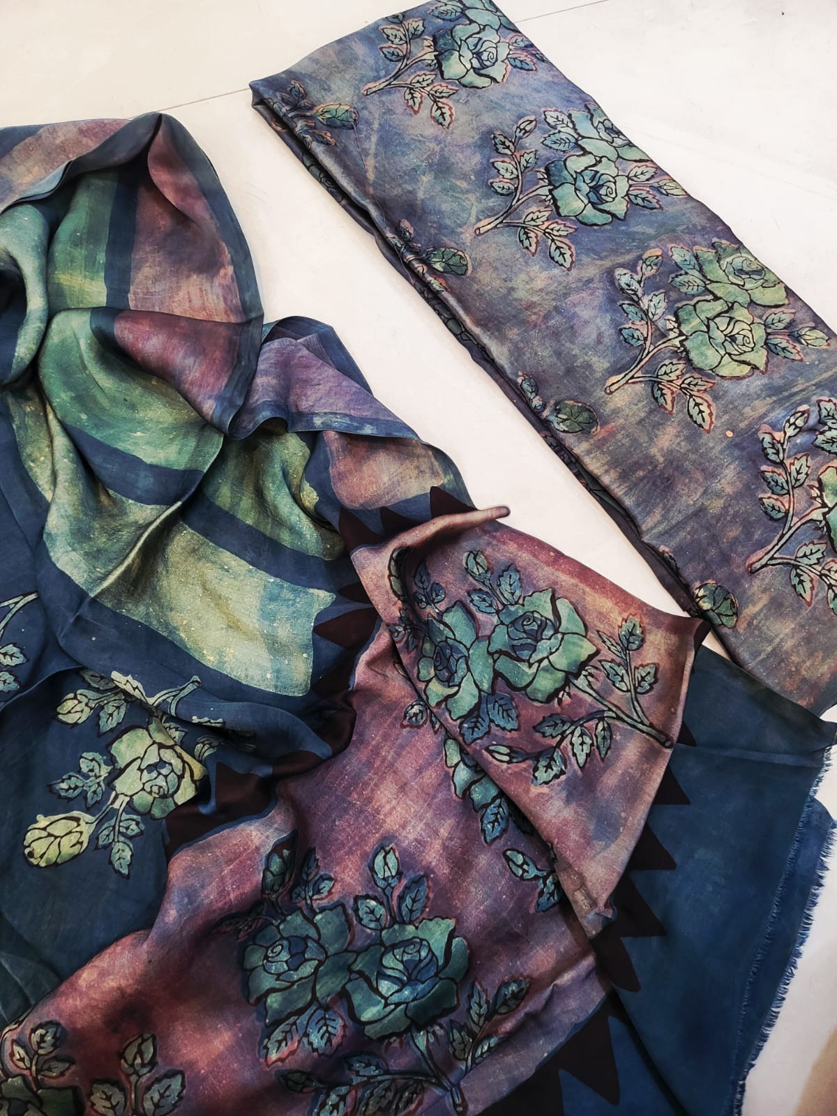 Nashpal Tussar modal silks suits