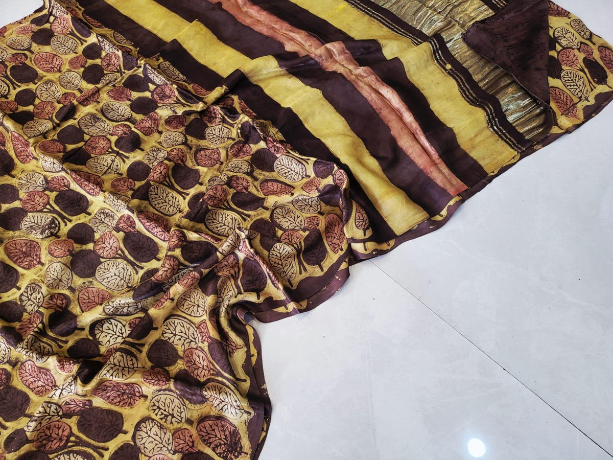 Nashpal Tissue lagadi pallu modal silk sarees