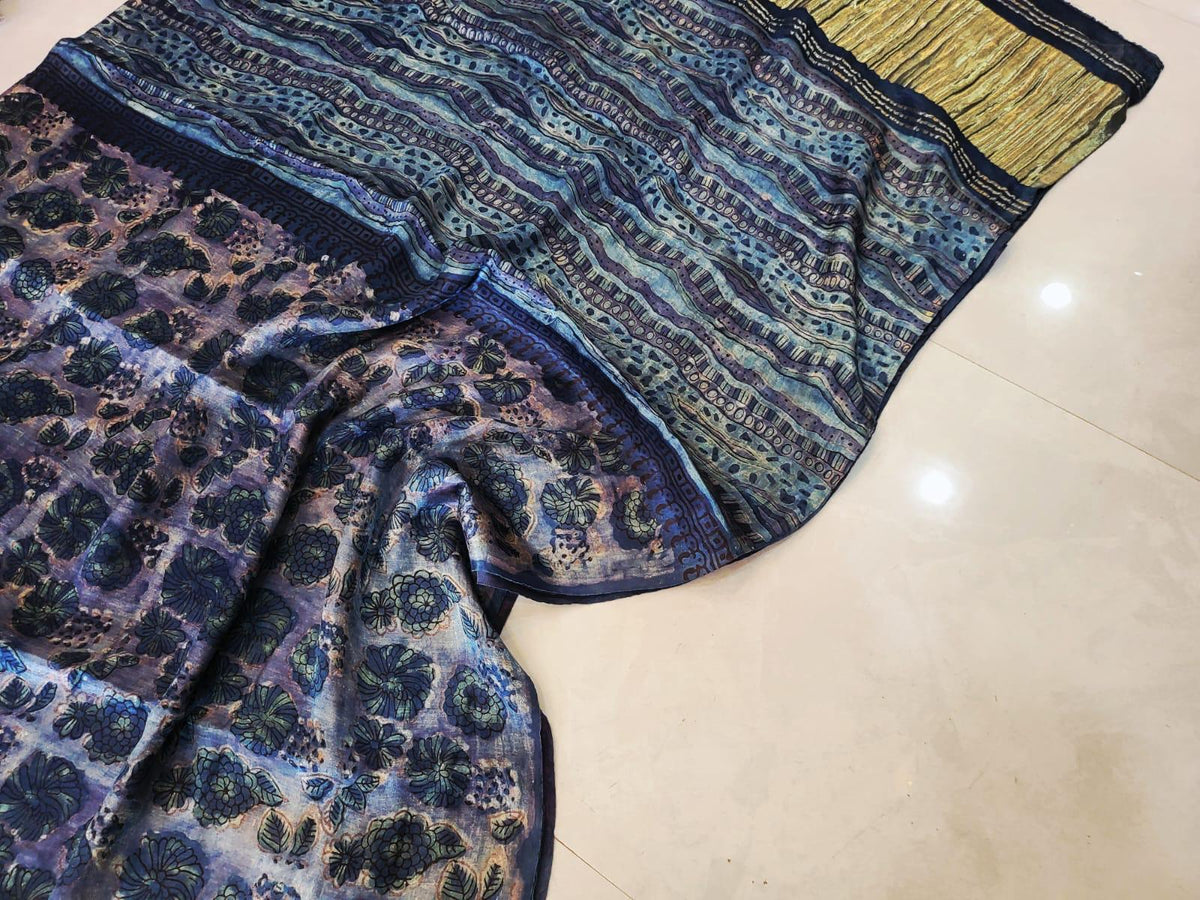 Nashpal Tissue lagadi pallu modal silk sarees