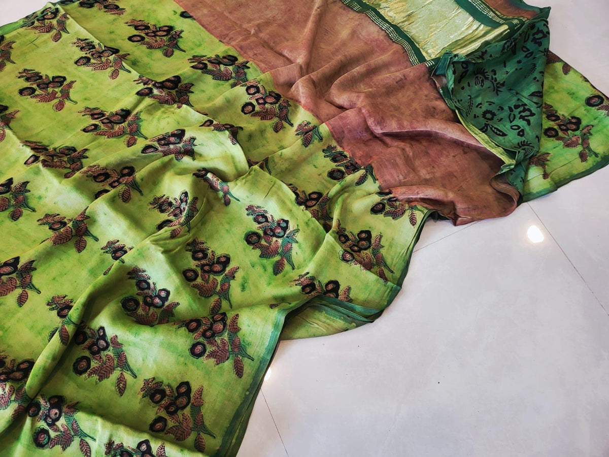 Nashpal Tissue lagadi pallu modal silk sarees