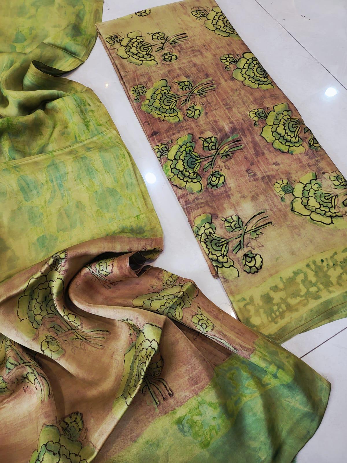 Nashpal Tussar modal silks suits