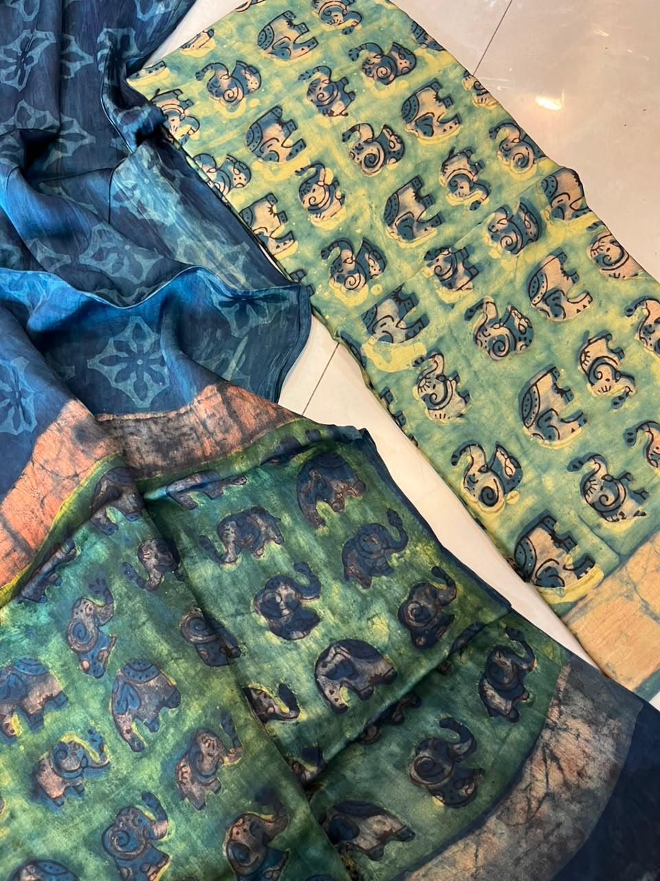 Nashpal Tussar modal silks suits