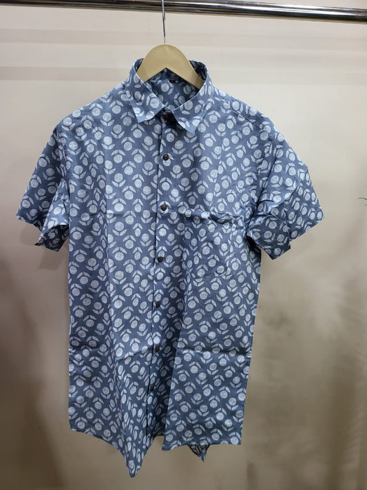 Hand Blocks Printed Half sleeves Shirt