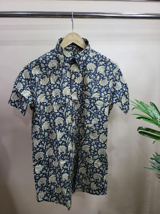 Hand Blocks Printed Half sleeves Shirt