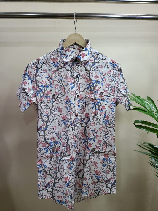 Hand Blocks Printed Half sleeves Shirt