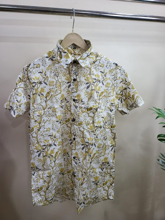 Hand Blocks Printed Half sleeves Shirt