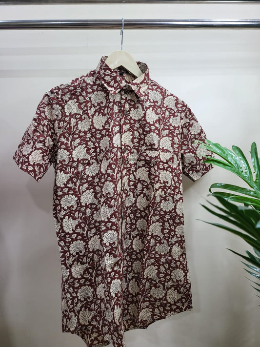 Hand Blocks Printed Half sleeves Shirt