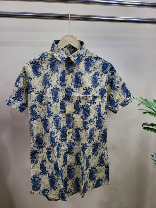 Hand Blocks Printed Half sleeves Shirt