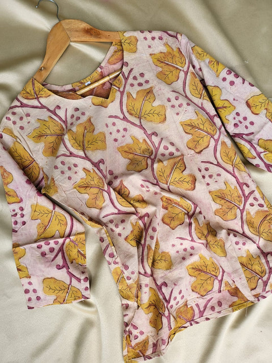 Vanaspati Hand Blocks Prints Short Top Kurti