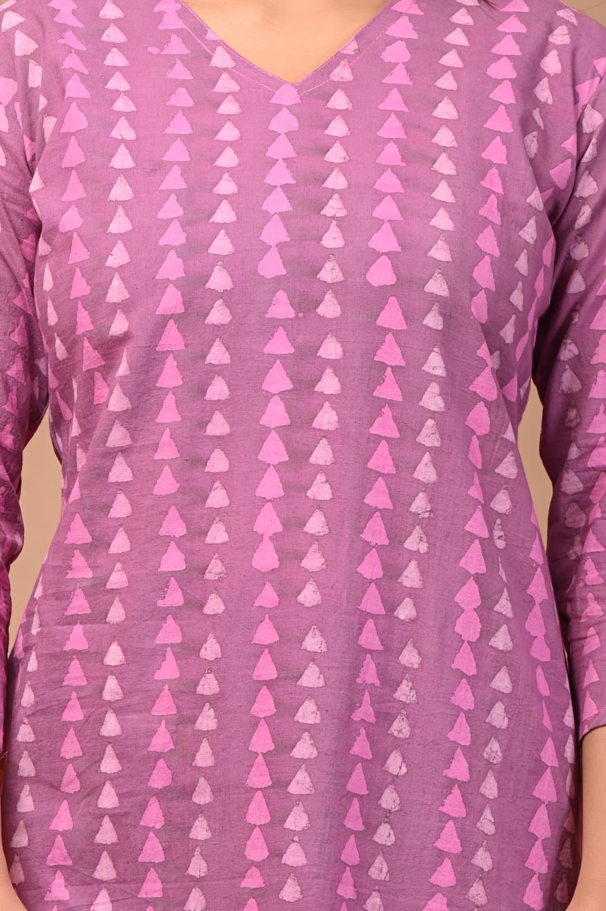 Hand Blocks Floral Printed MIDI Dress