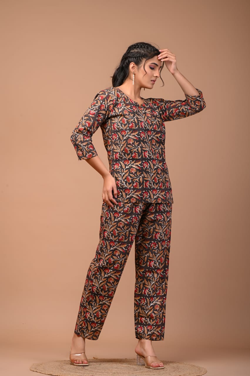 Hand Block Prints Cotton Cord Sets