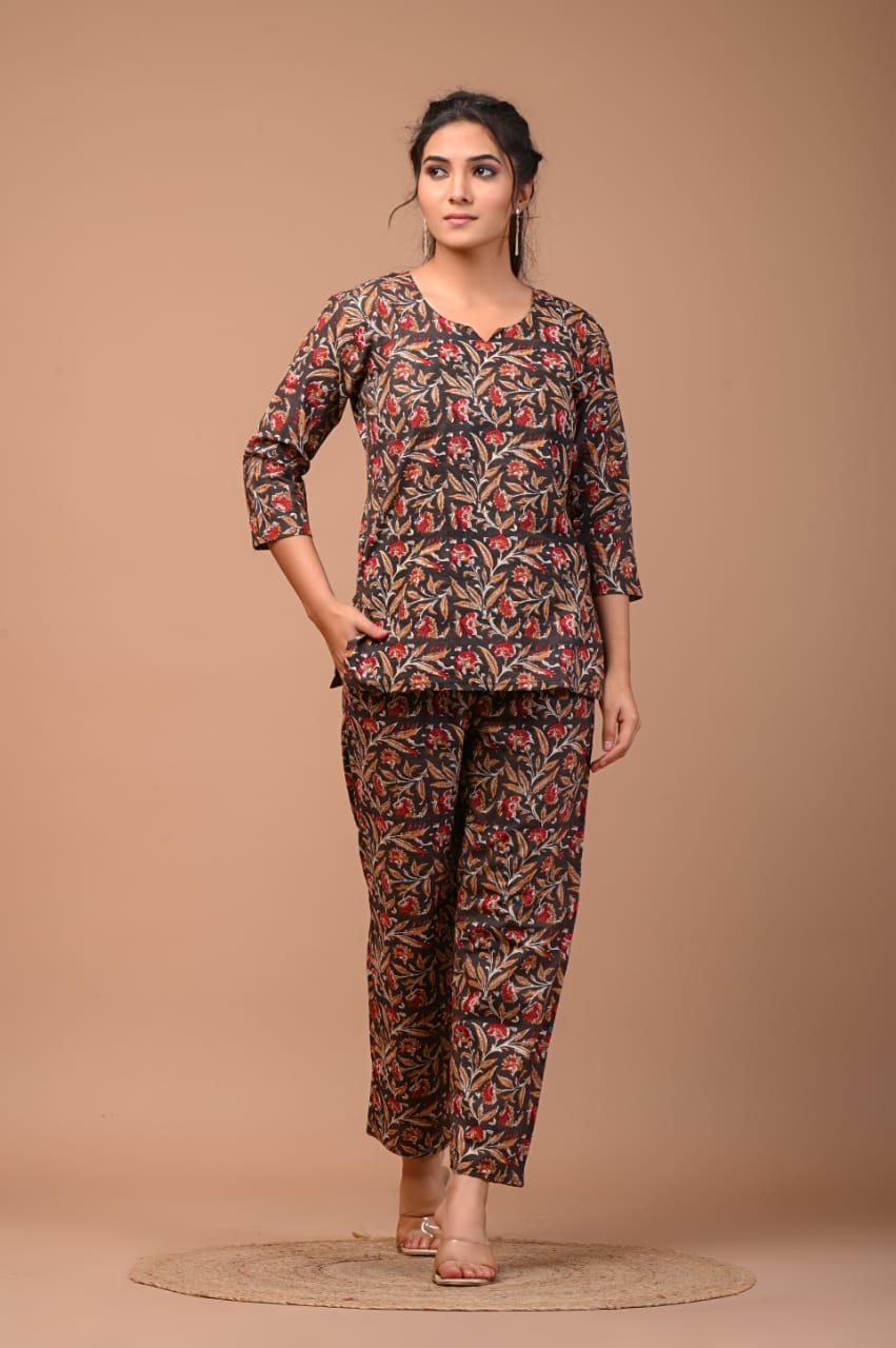 Hand Block Prints Cotton Cord Sets