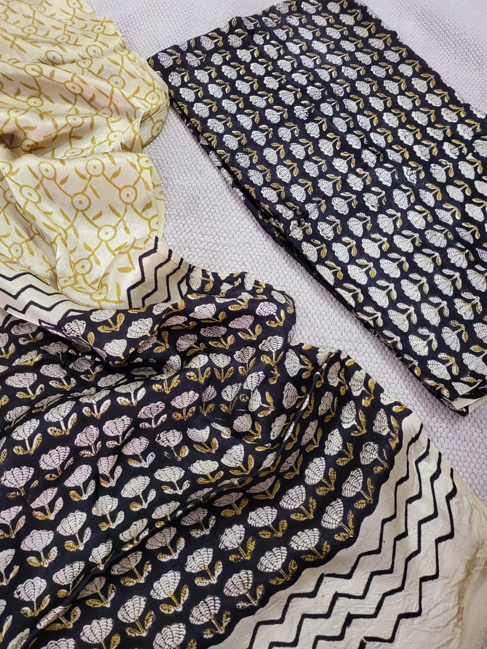 Ajrakh prints Modal silk suits