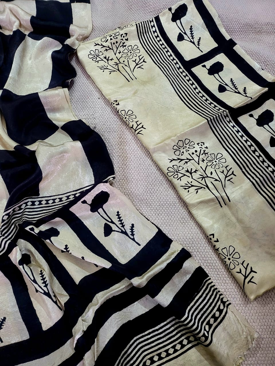 Ajrakh prints Modal silk suits