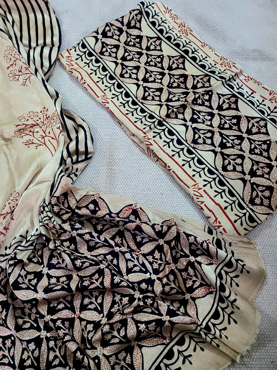 Ajrakh prints Modal silk suits