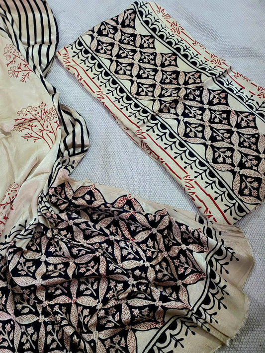 Ajrakh prints Modal silk suits
