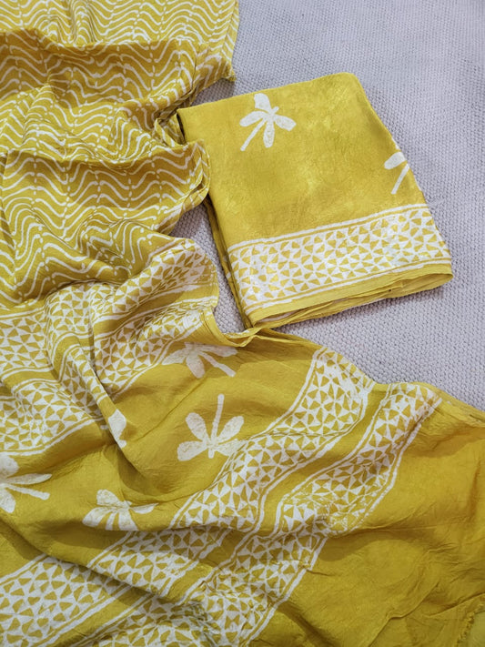 Ajrakh prints Modal silk suits