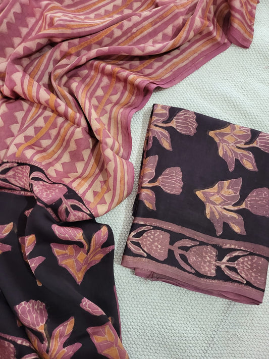 Ajrakh prints Modal silk suits