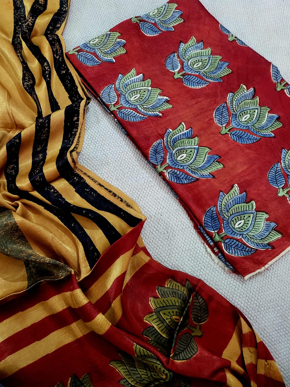 Ajrakh prints Modal silk suits