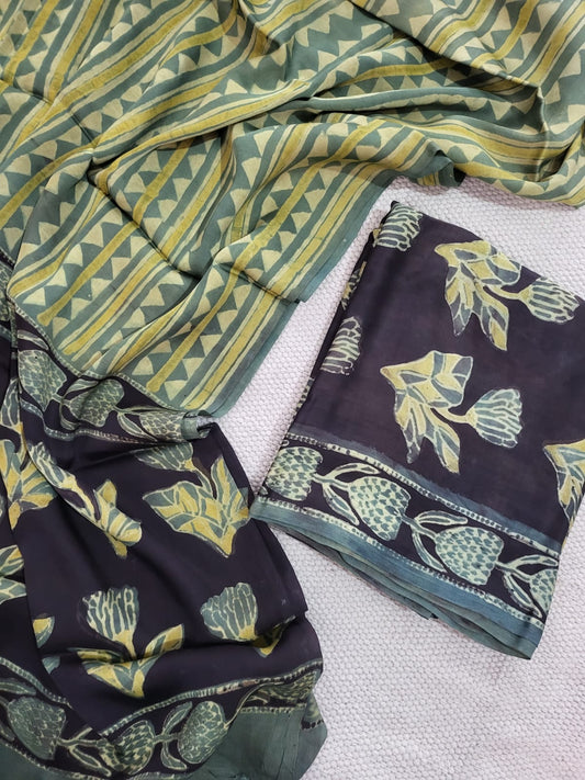 Ajrakh prints Modal silk suits