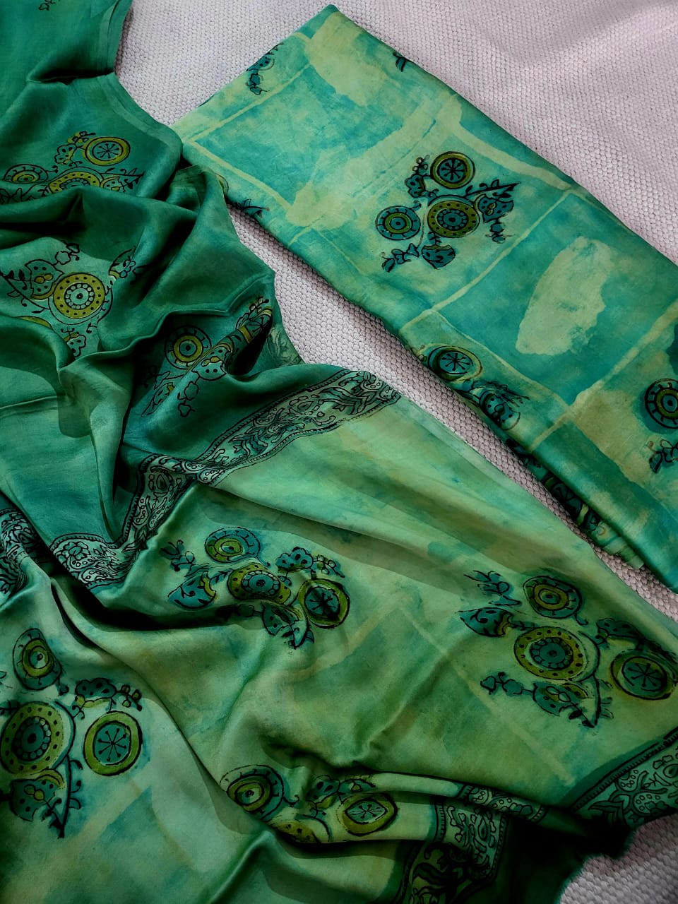 Vanaspati Ajrakh prints Modal silk suits