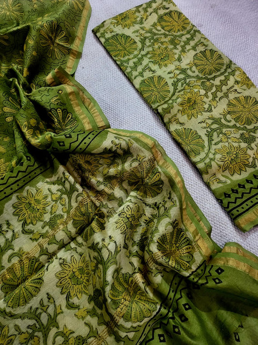 Vanaspati Ajrakh chanderin silk suits