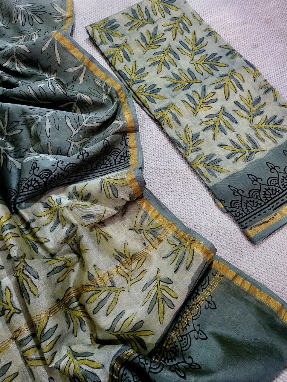 Vanaspati Ajrakh chanderin silk suits