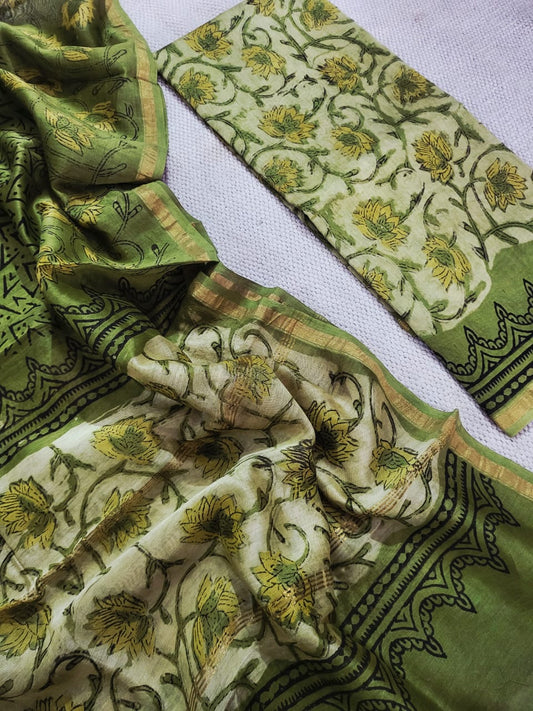 Vanaspati Ajrakh chanderin silk suits