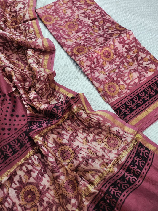 Vanaspati Ajrakh chanderin silk suits