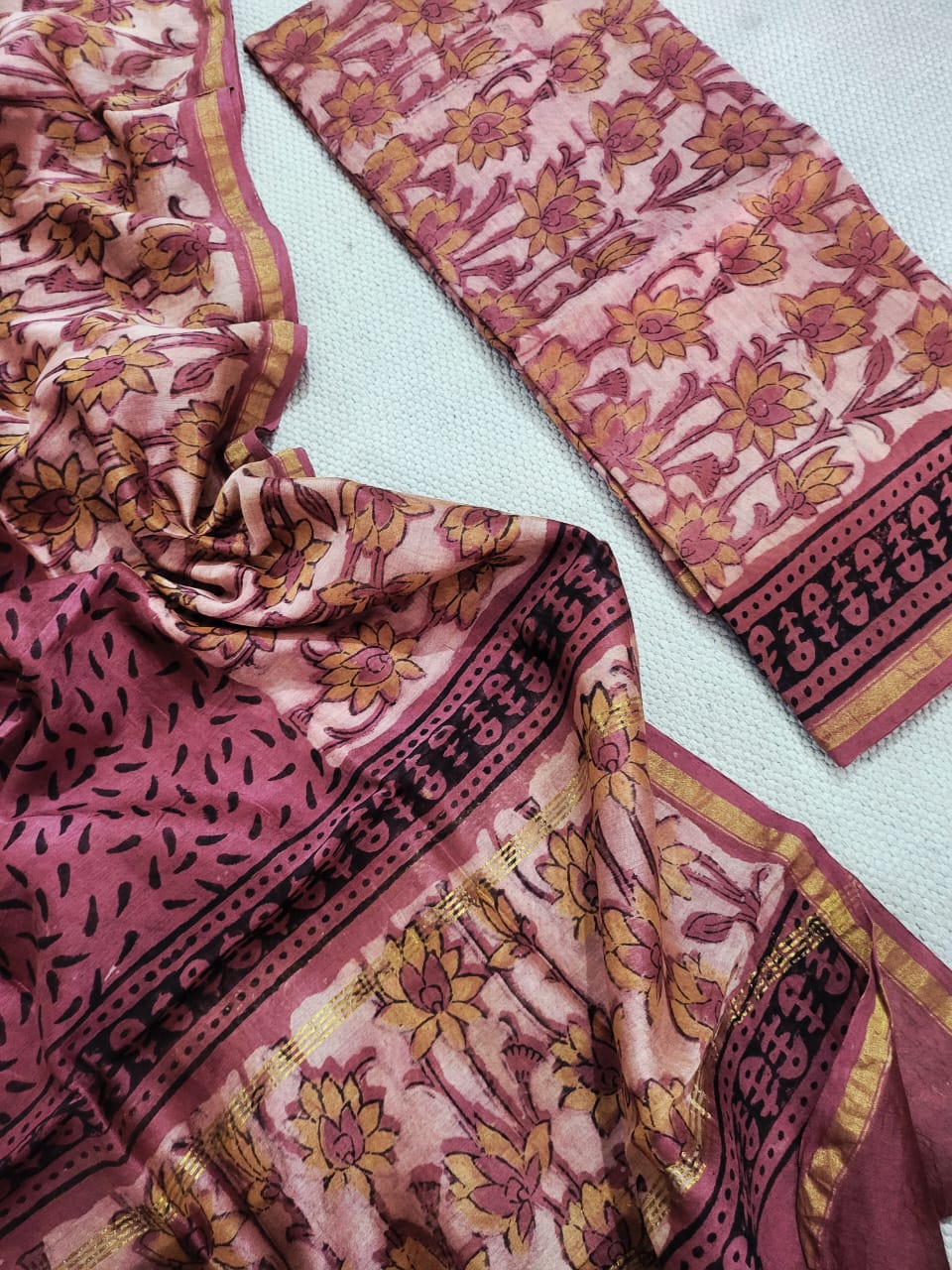 Vanaspati Ajrakh chanderin silk suits