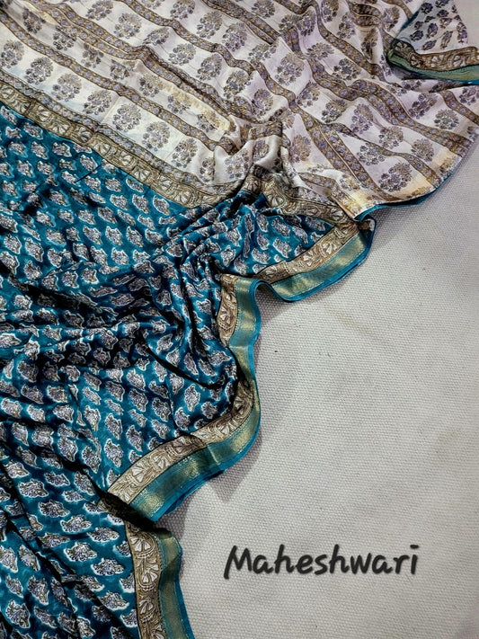 Kalamkari Maheshwari Silk Sarees