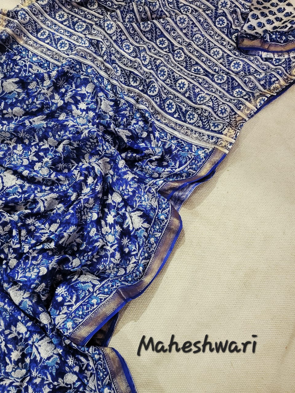 Kalamkari Maheshwari Silk Sarees