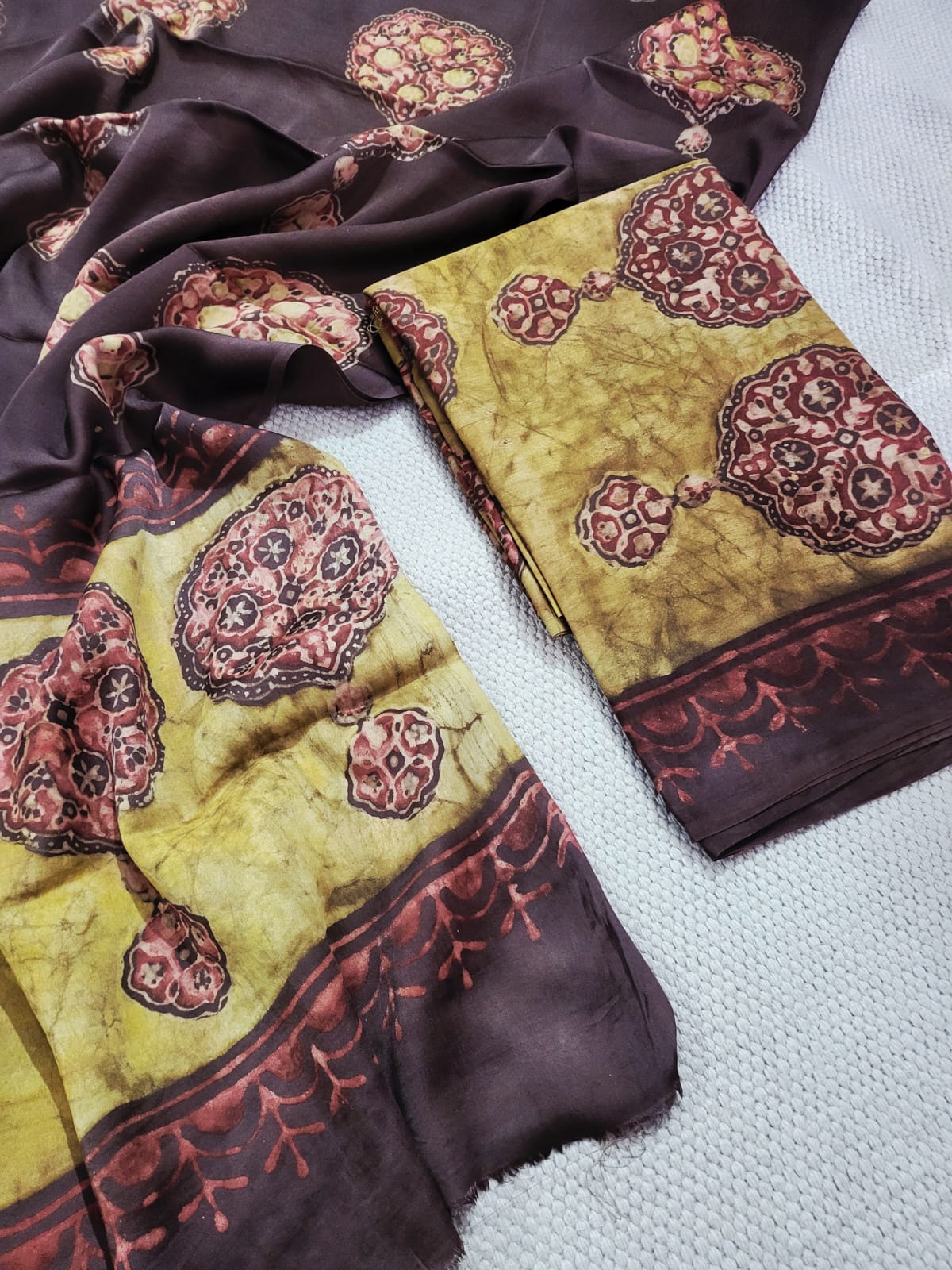 Nashpal Tussar modal silks suits