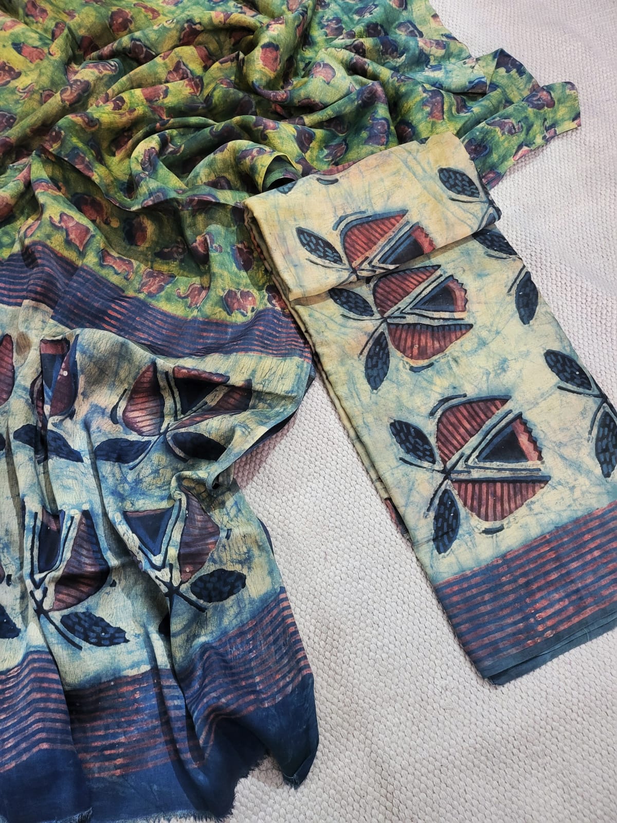 Nashpal Tussar modal silks suits