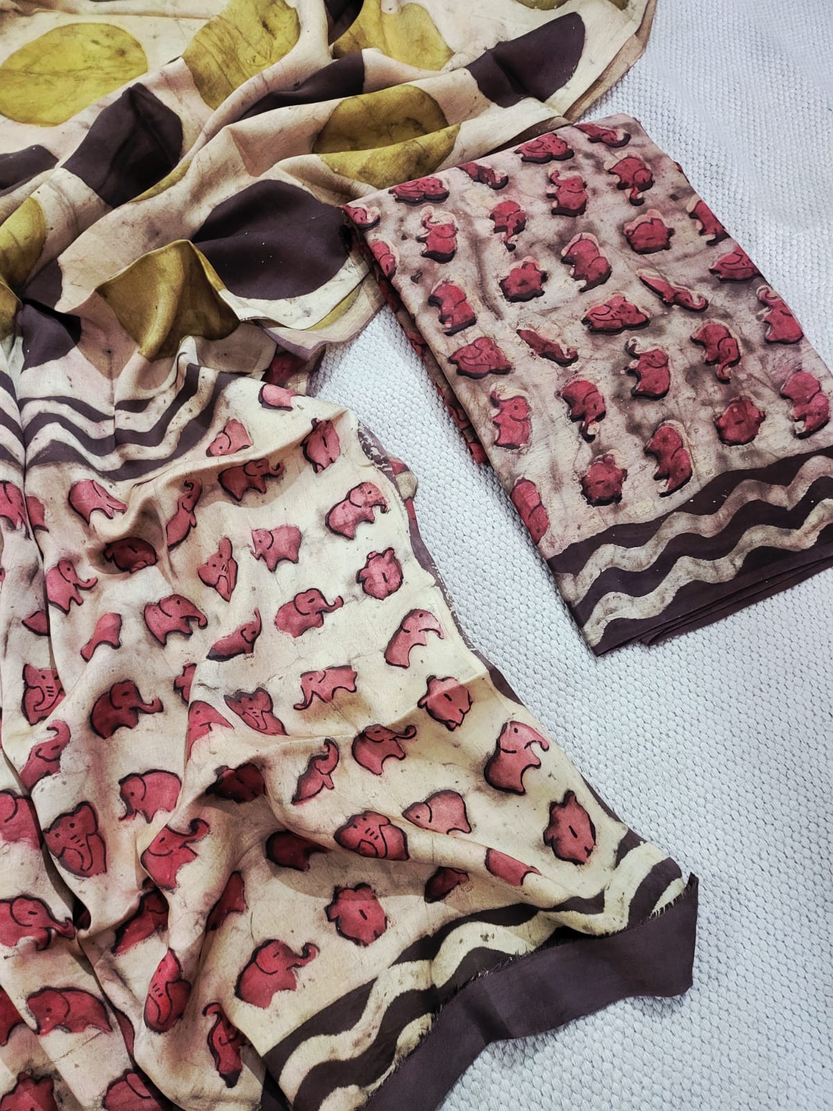 Nashpal Tussar modal silks suits