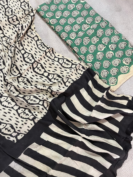 Ajrakh prints Modal silk suits