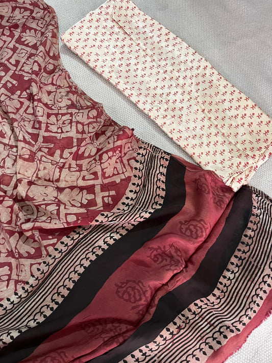 Vanaspati Ajrakh prints Modal silk suits