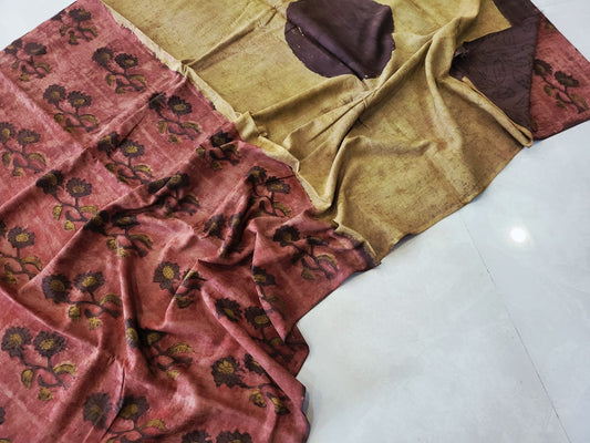 Nashpal dyes Ajrakh Prints Pure Mul Cotton sarees