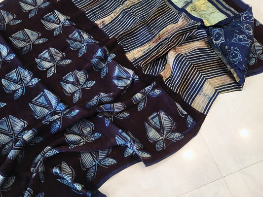 Nashpal Tissue lagadi pallu modal silk sarees