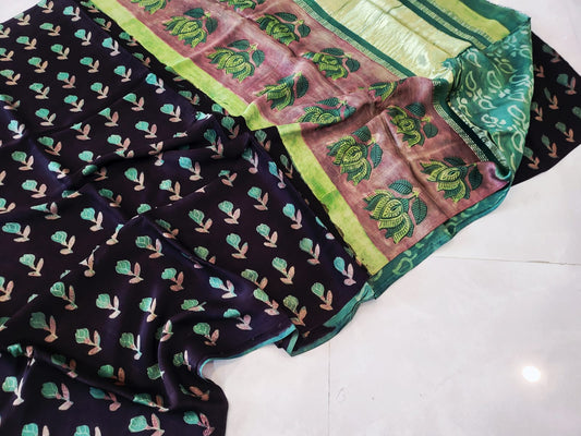 Nashpal Tissue lagadi pallu modal silk sarees