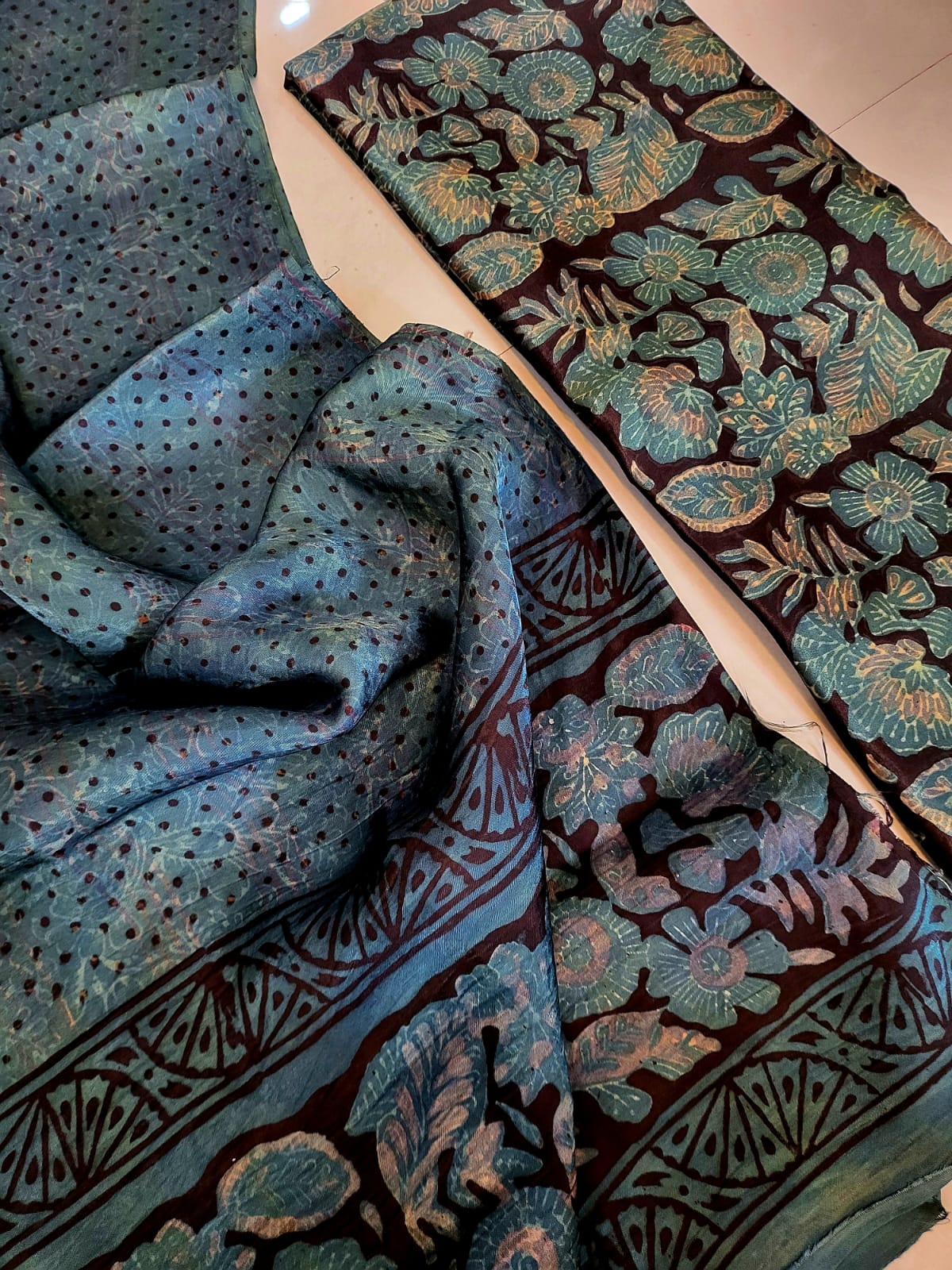 Nashpal Tussar modal silks suits